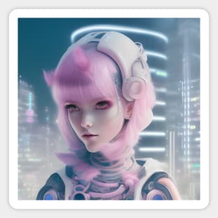 cyber  girl developer anime Magnet